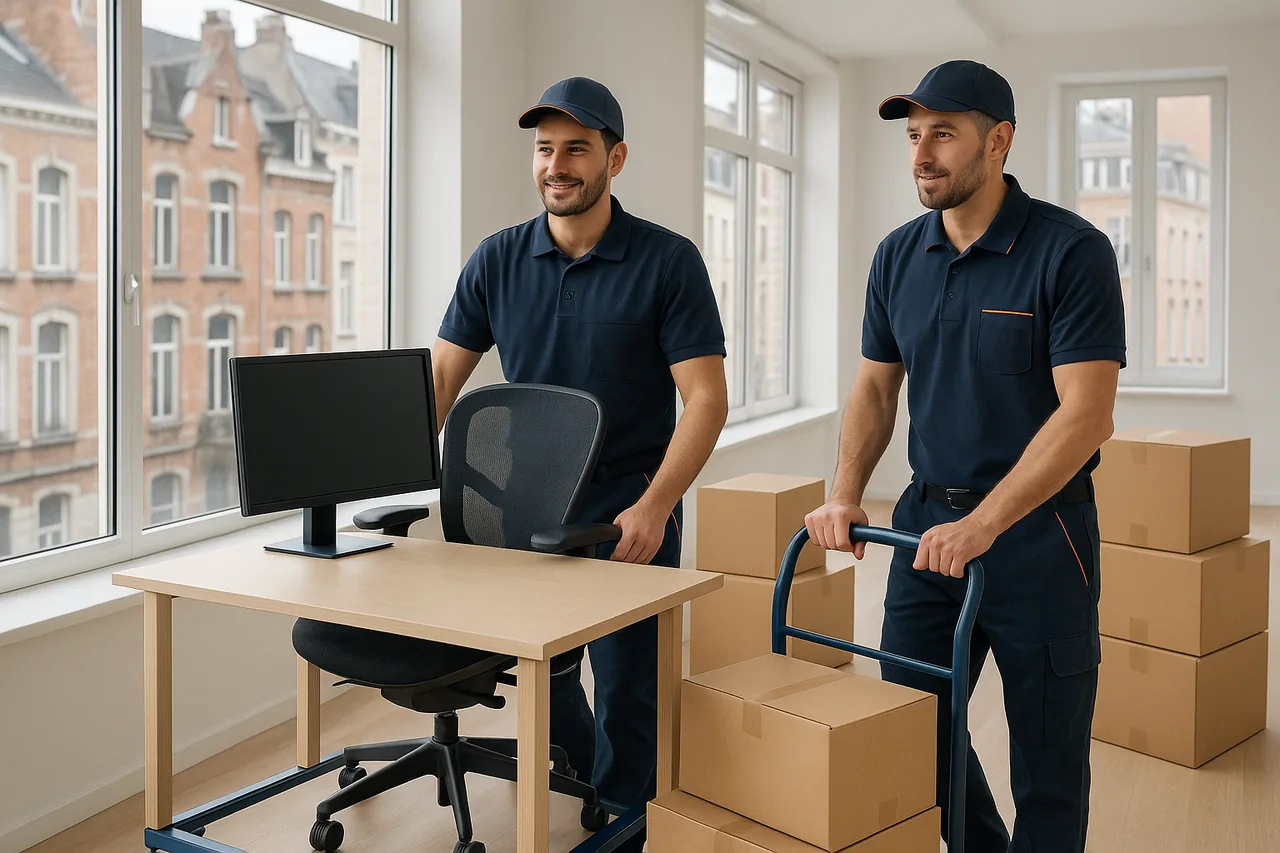 Déménagement de bureau à Bruxelles : transfert de mobilier et de matériel informatique