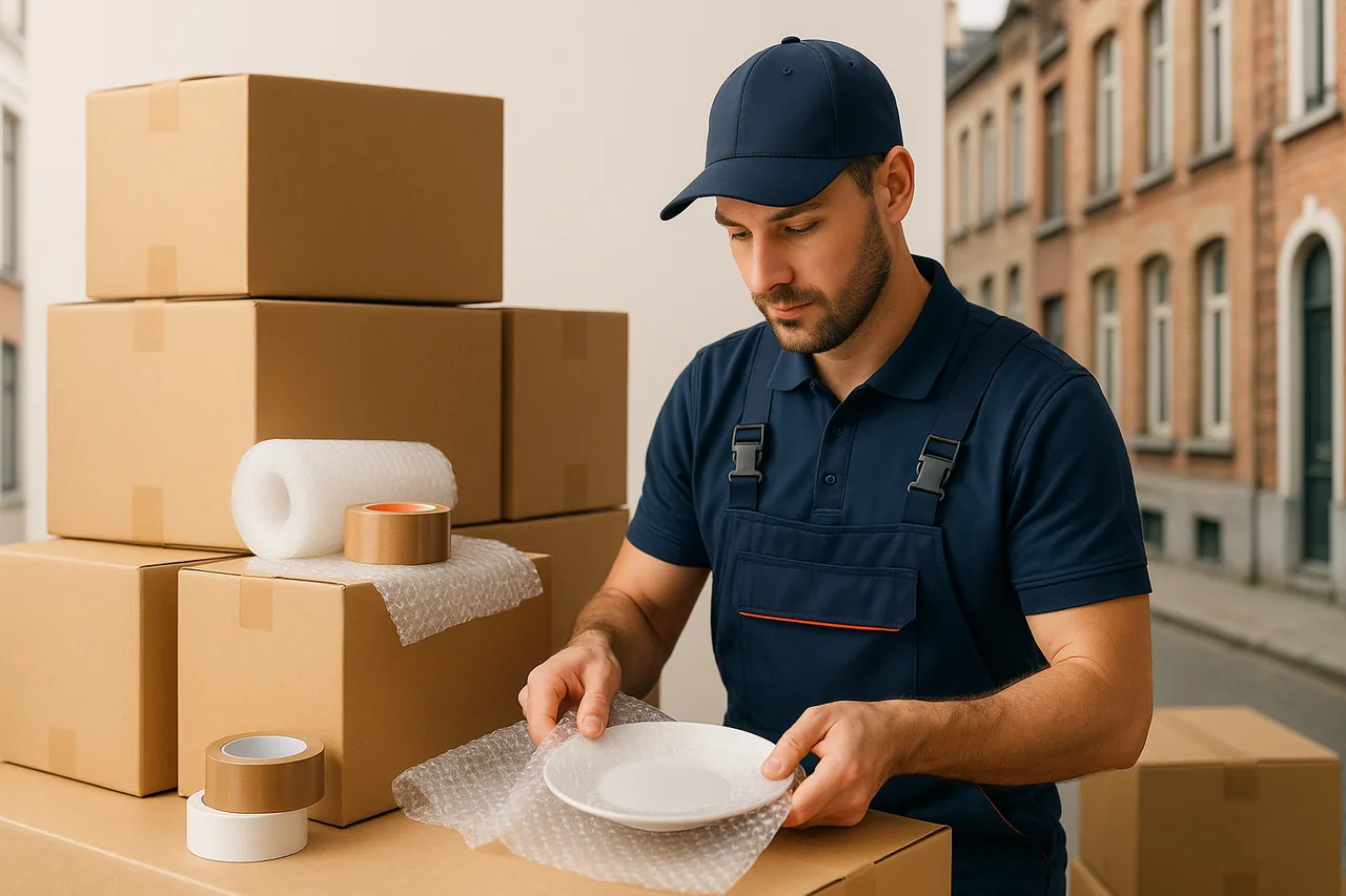 Cartons de déménagement à Bruxelles : emballage et protection des objets fragiles